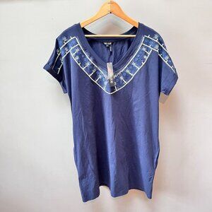 NEW Nic+Zoe Women's Embroidered‎ V-Neck Dress- Size PL